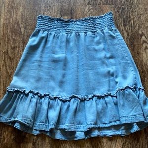 H&M Light Chambray Linen Skirt